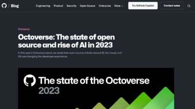 Githubが公開したレポート「Octoverse: The state of open source and rise of AI in 2023」が面白い
