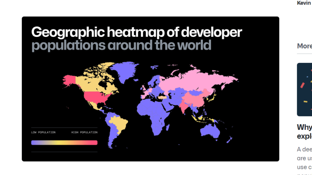 geographic heatmap of developer（外部リンク）